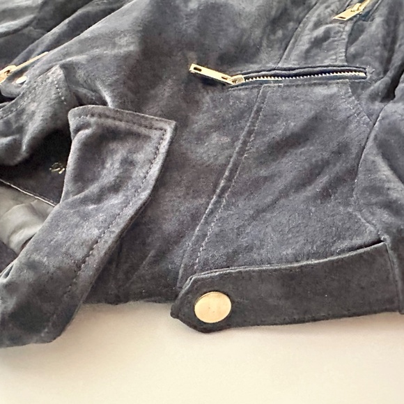 Mango - Blue Suede Jacket - Picture 6 of 13